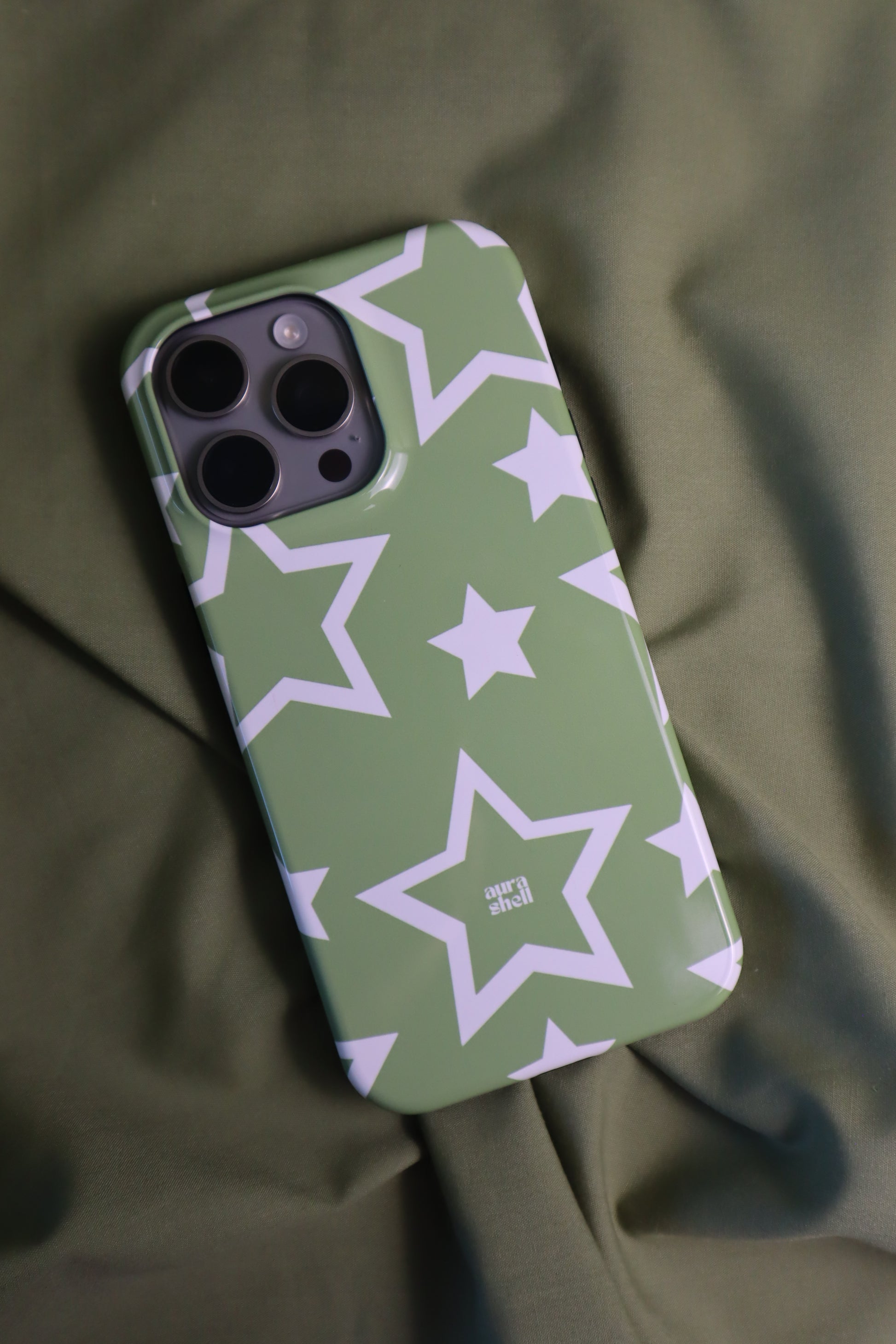 Stars in Matcha iPhone Case - Aura Shell