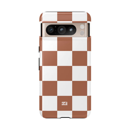 Checkers in Terracotta Google Pixel Case