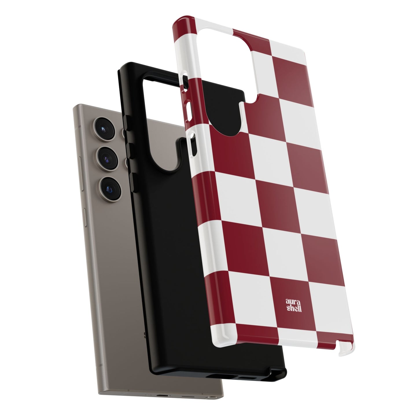 Checkers in Red Wine Samsung Galaxy Case