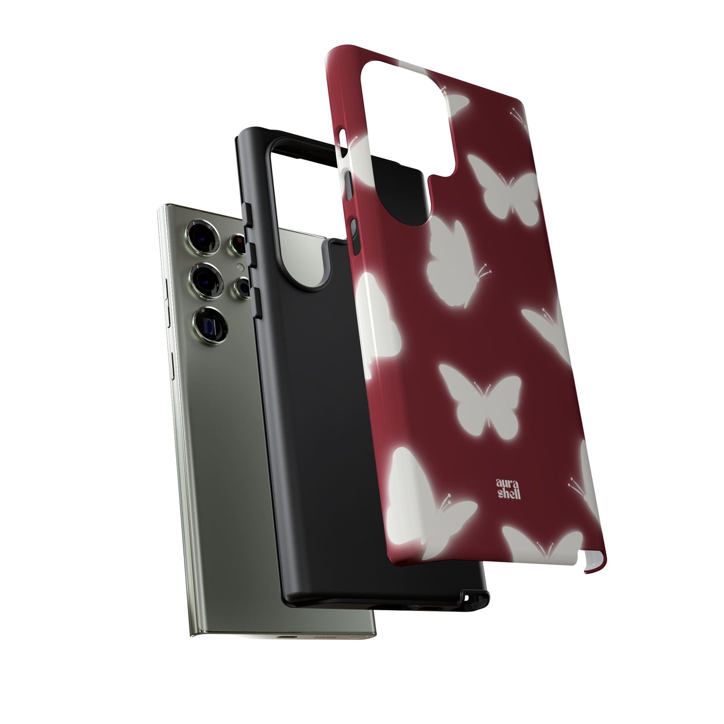 Butterflies in Red Wine Samsung Galaxy Case