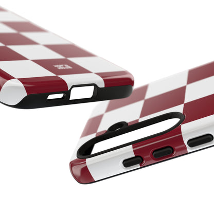 Checkers in Red Wine Samsung Galaxy Case