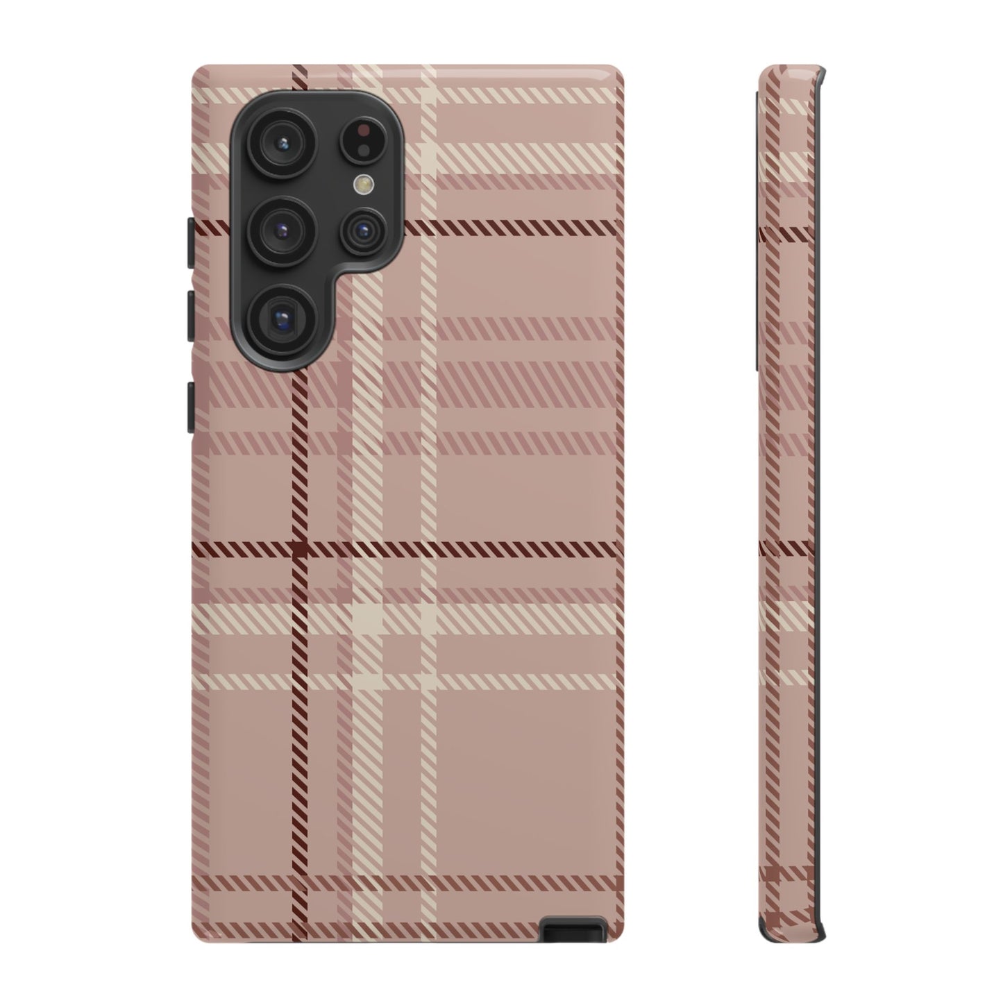 Plaid in Vanilla Iced Latte Samsung Galaxy Case