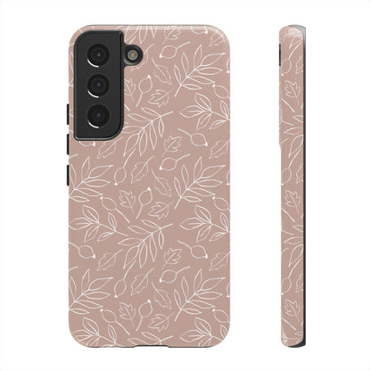 Falling Leaves in Vanilla Iced Latte Samsung Galaxy Case