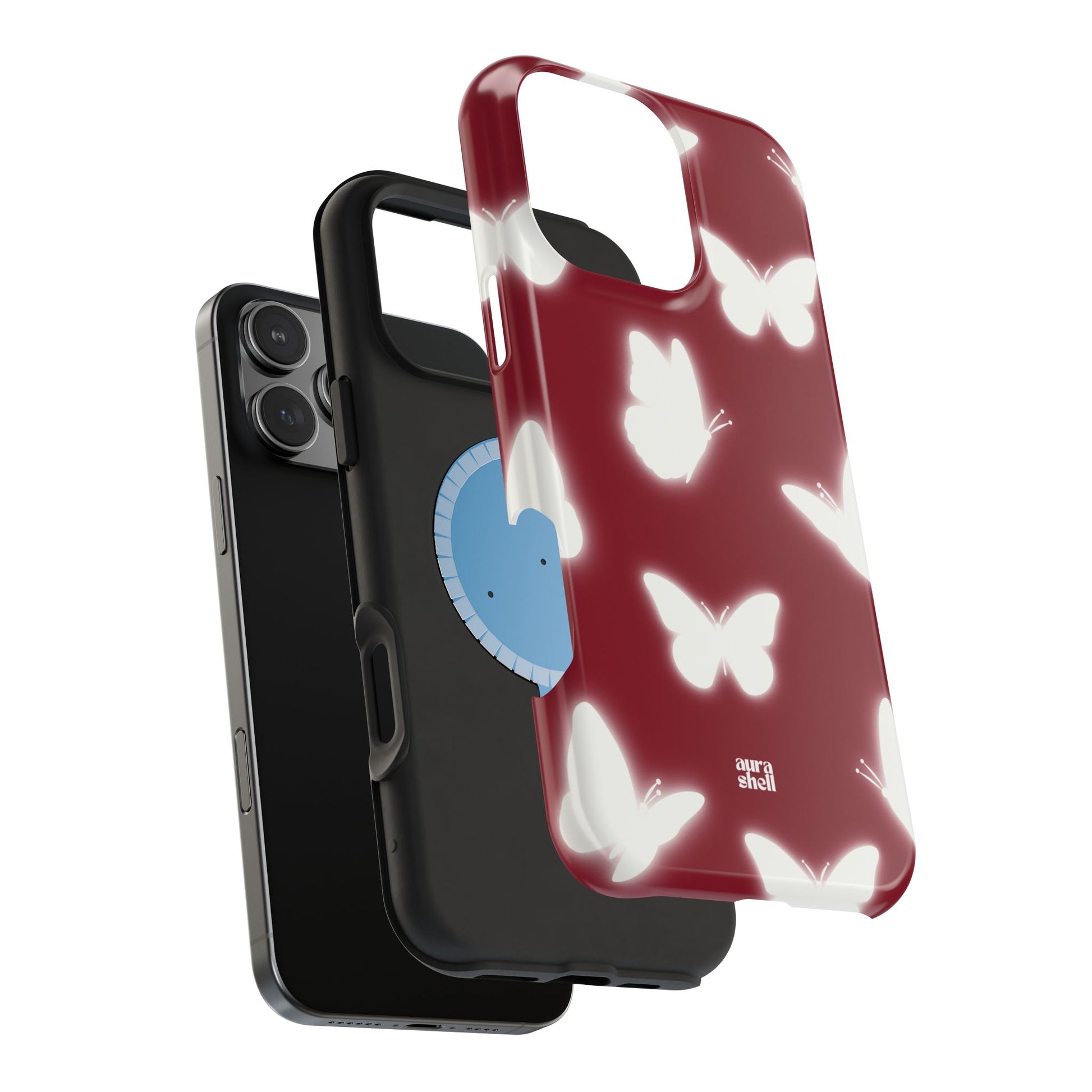 Shop Aura Shell Dual Layer Protective Cute Glossy Finish iPhone Case