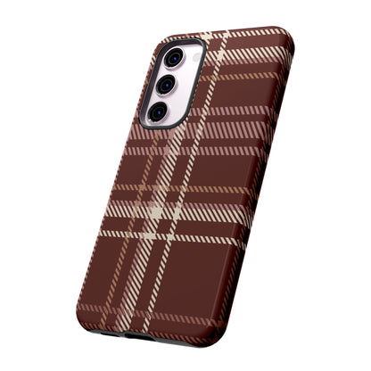 Plaid in Black Coffee Samsung Galaxy Case