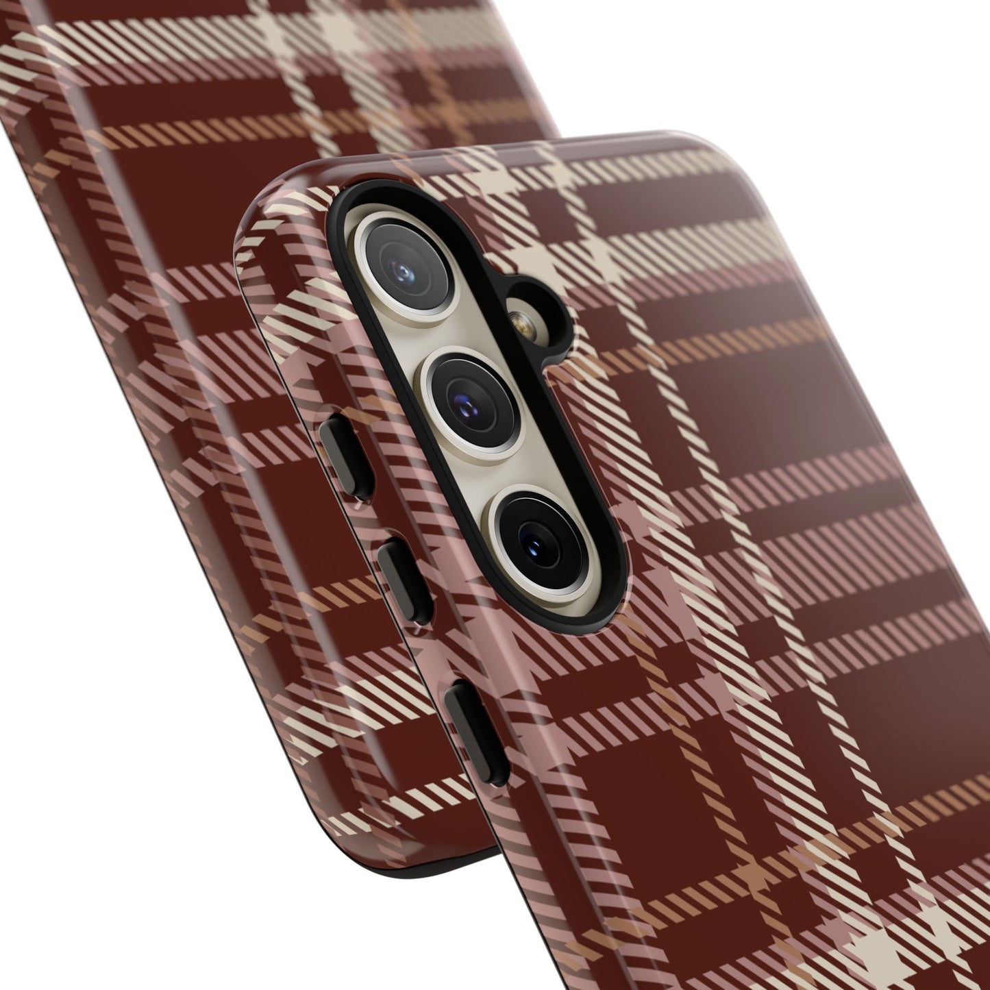 Plaid in Black Coffee Samsung Galaxy Case