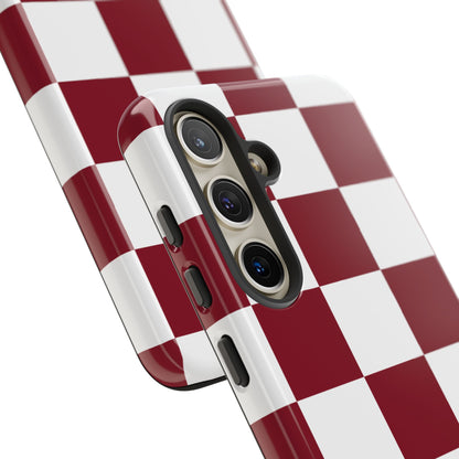 Checkers in Red Wine Samsung Galaxy Case