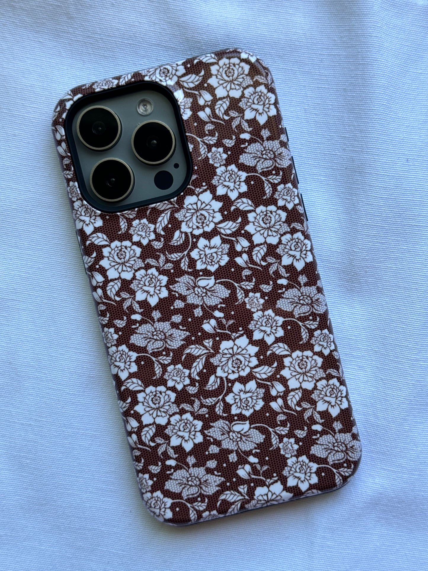 Lacey in Black Coffee iPhone Case - Aura Shell