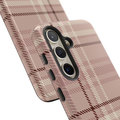 Plaid in Vanilla Iced Latte Samsung Galaxy Case