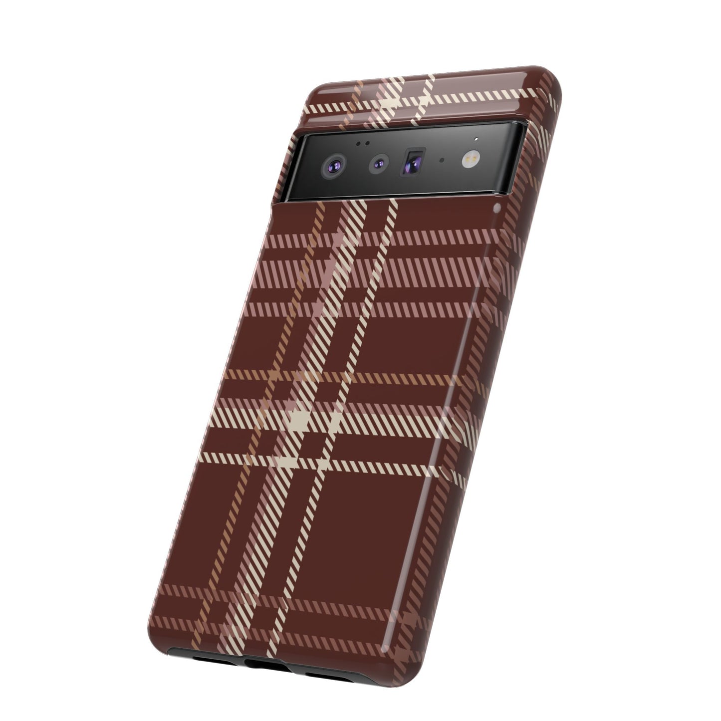 Plaid in Black Coffee Google Pixel Case