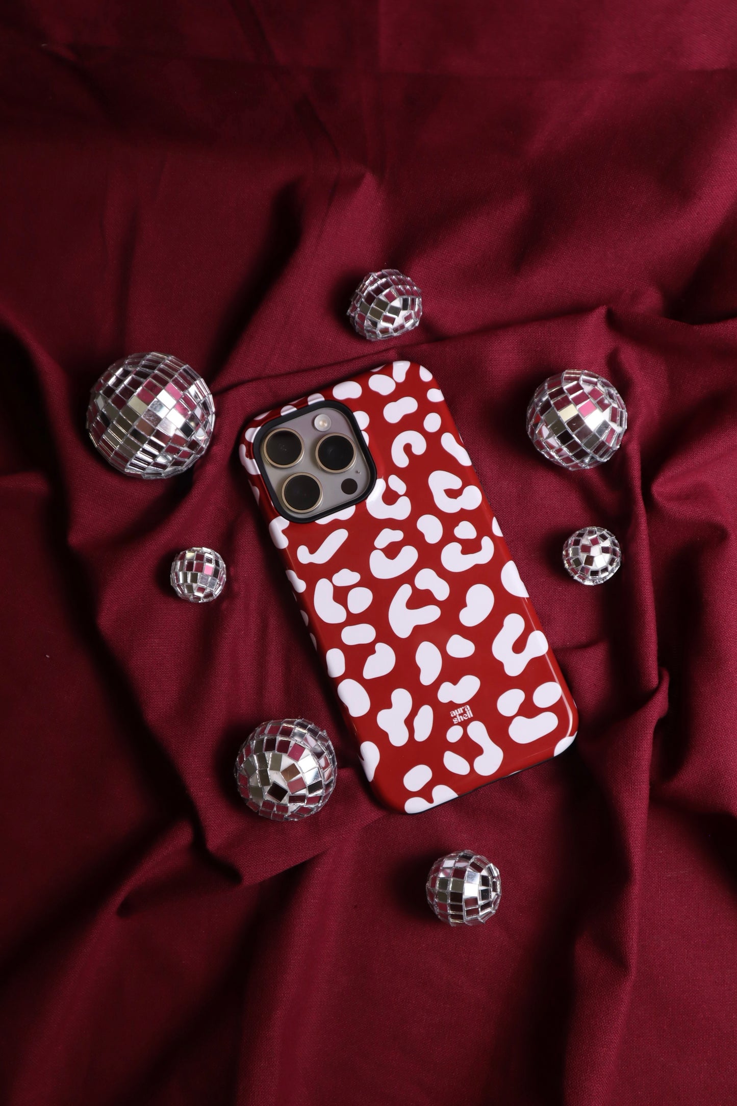 Cheetah Girl in Red Wine iPhone Case - Aura Shell