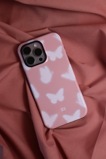 Butterflies in Blush iPhone Case - Aura Shell