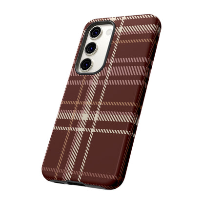 Plaid in Black Coffee Samsung Galaxy Case