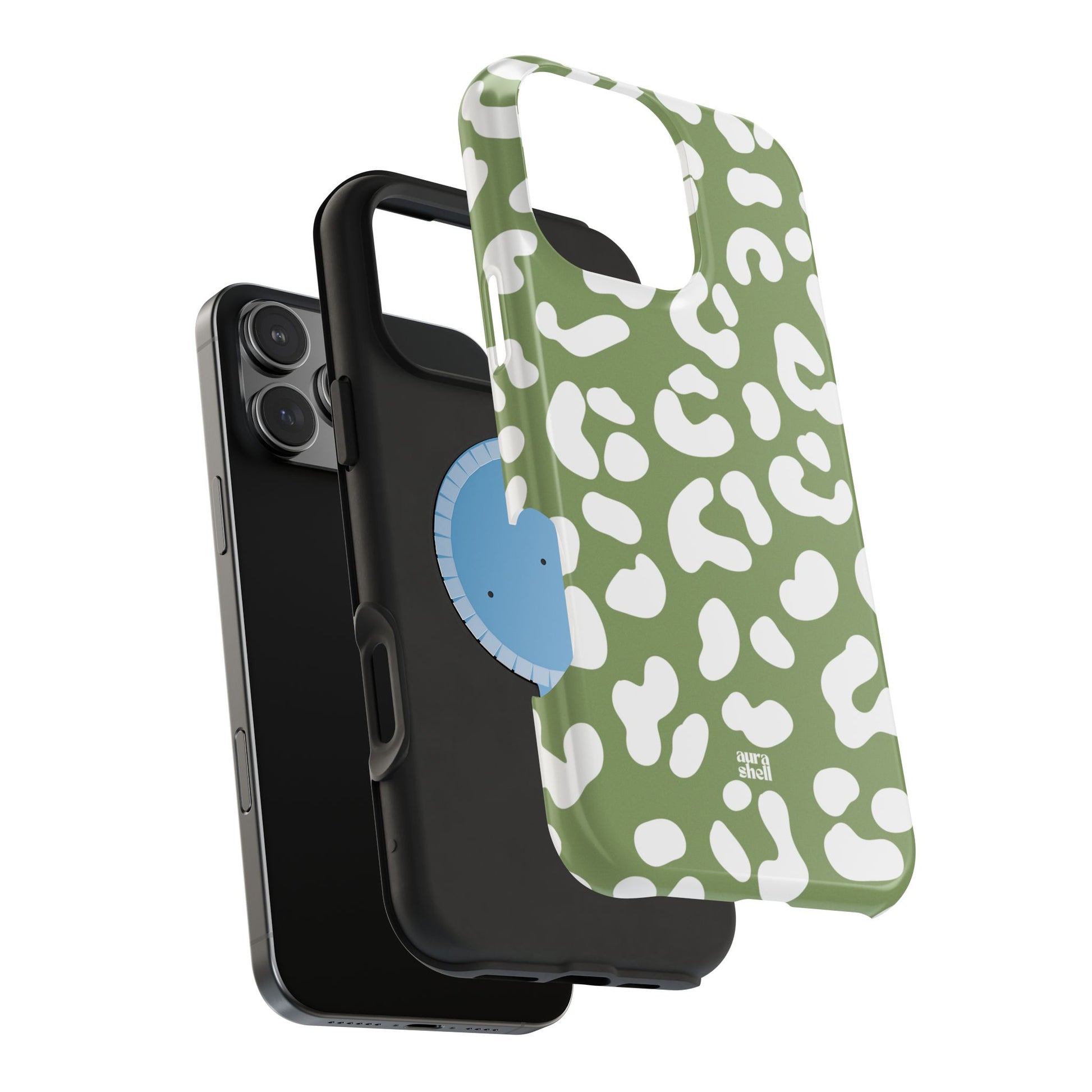 Shop Aura Shell Dual Layer Protective Cute Glossy Finish iPhone Case