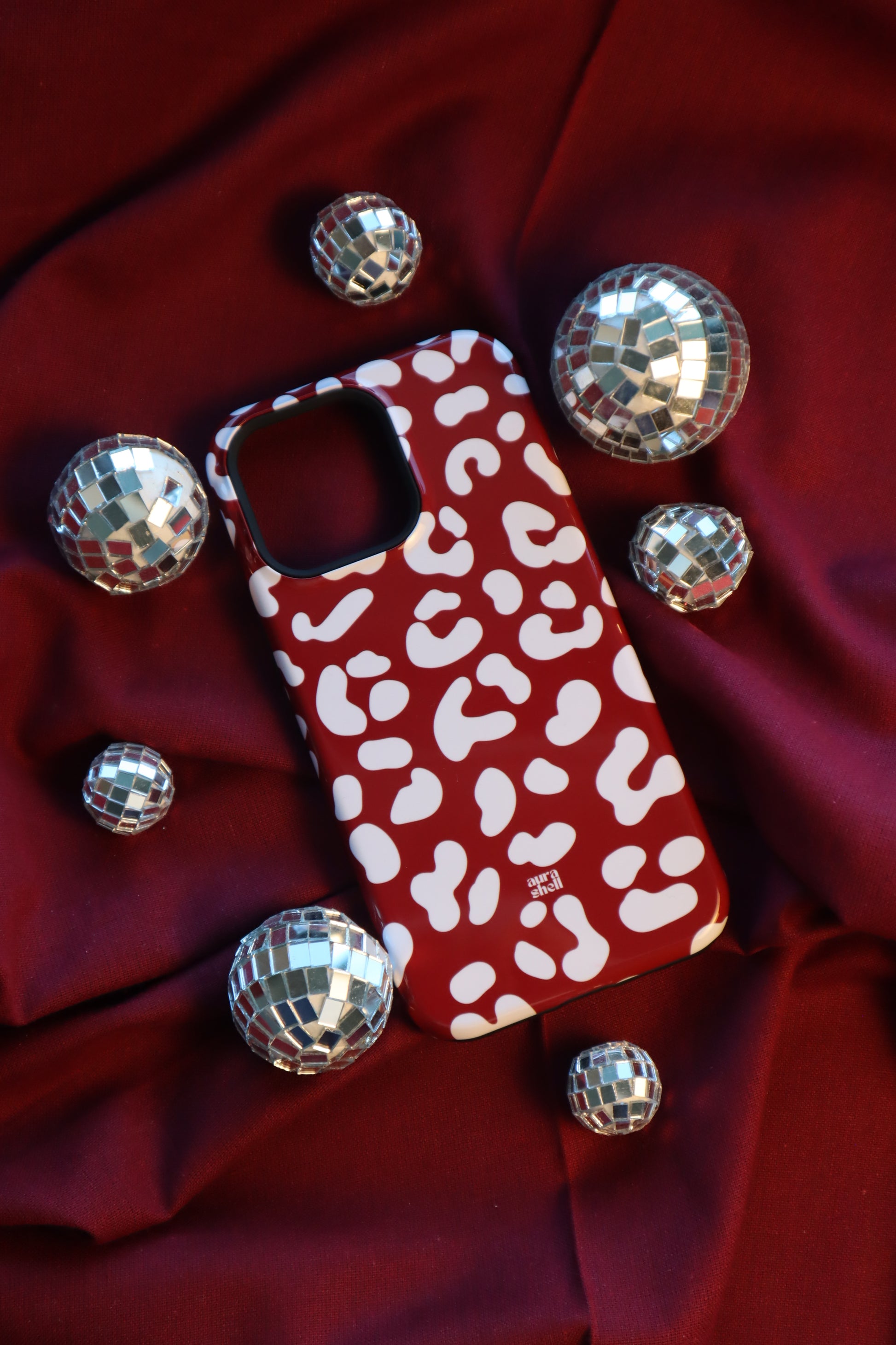 Cheetah Girl in Red Wine iPhone Case - Aura Shell