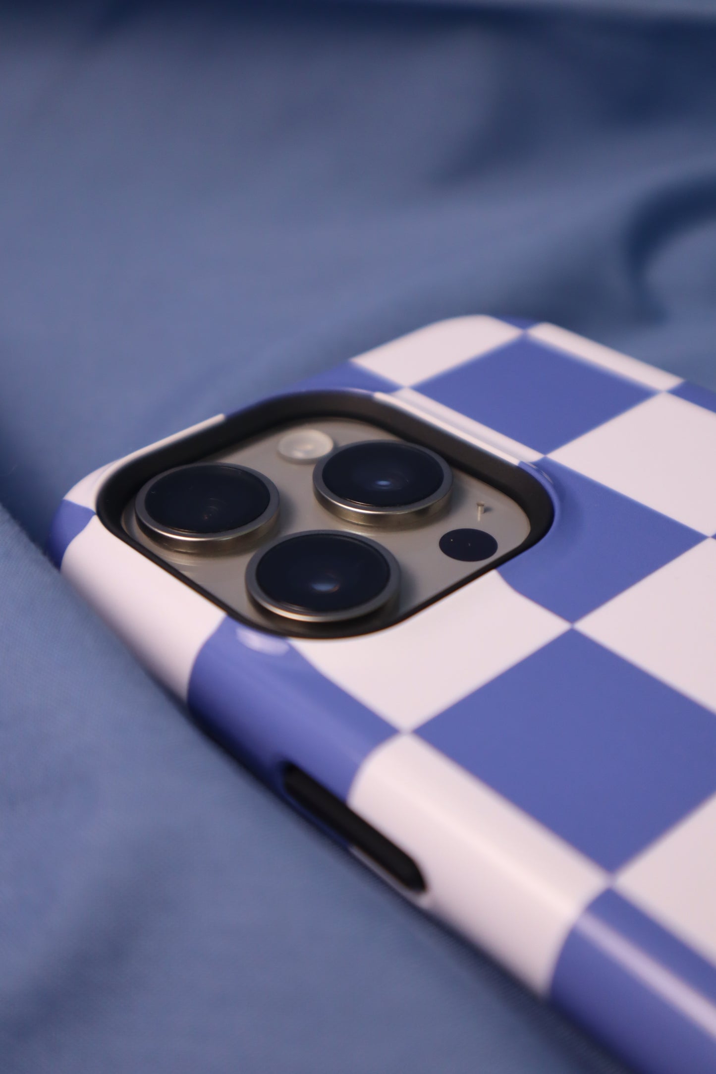 Checkers in Denim iPhone Case - Aura Shell