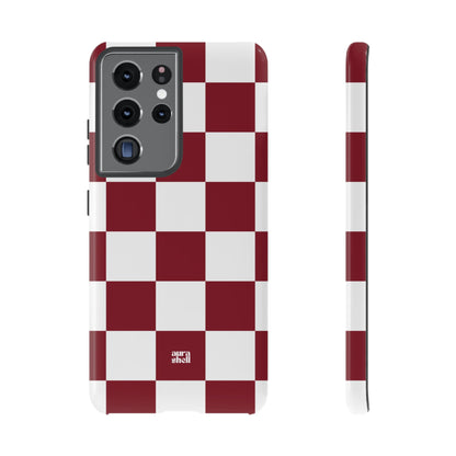 Checkers in Red Wine Samsung Galaxy Case