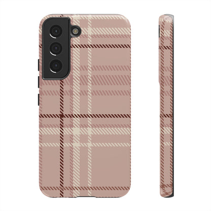 Plaid in Vanilla Iced Latte Samsung Galaxy Case