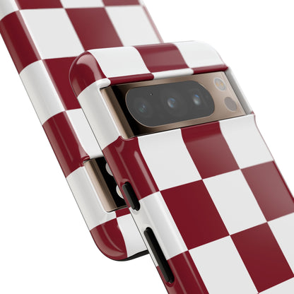 Checkers in Red Wine Google Pixel Case