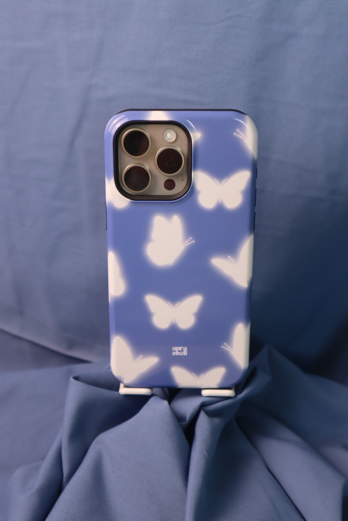 Butterflies in Denim iPhone Case - Aura Shell