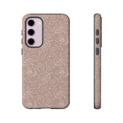 Falling Leaves in Vanilla Iced Latte Samsung Galaxy Case