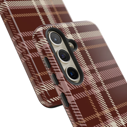 Plaid in Black Coffee Samsung Galaxy Case