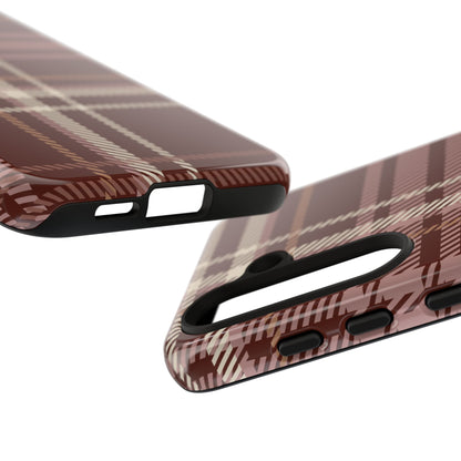 Plaid in Black Coffee Samsung Galaxy Case