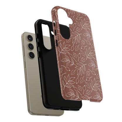 Falling Leaves in Hazelnut Mocha Samsung Galaxy Case