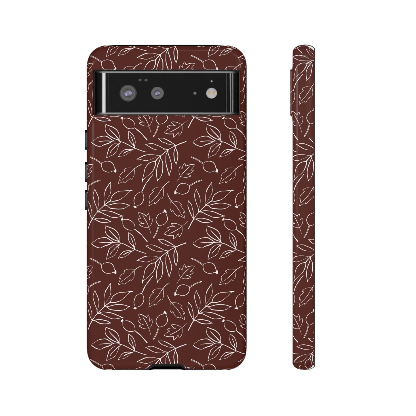 Falling Leaves in Black Coffee Google Pixel Case