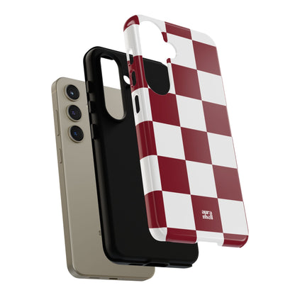 Checkers in Red Wine Samsung Galaxy Case