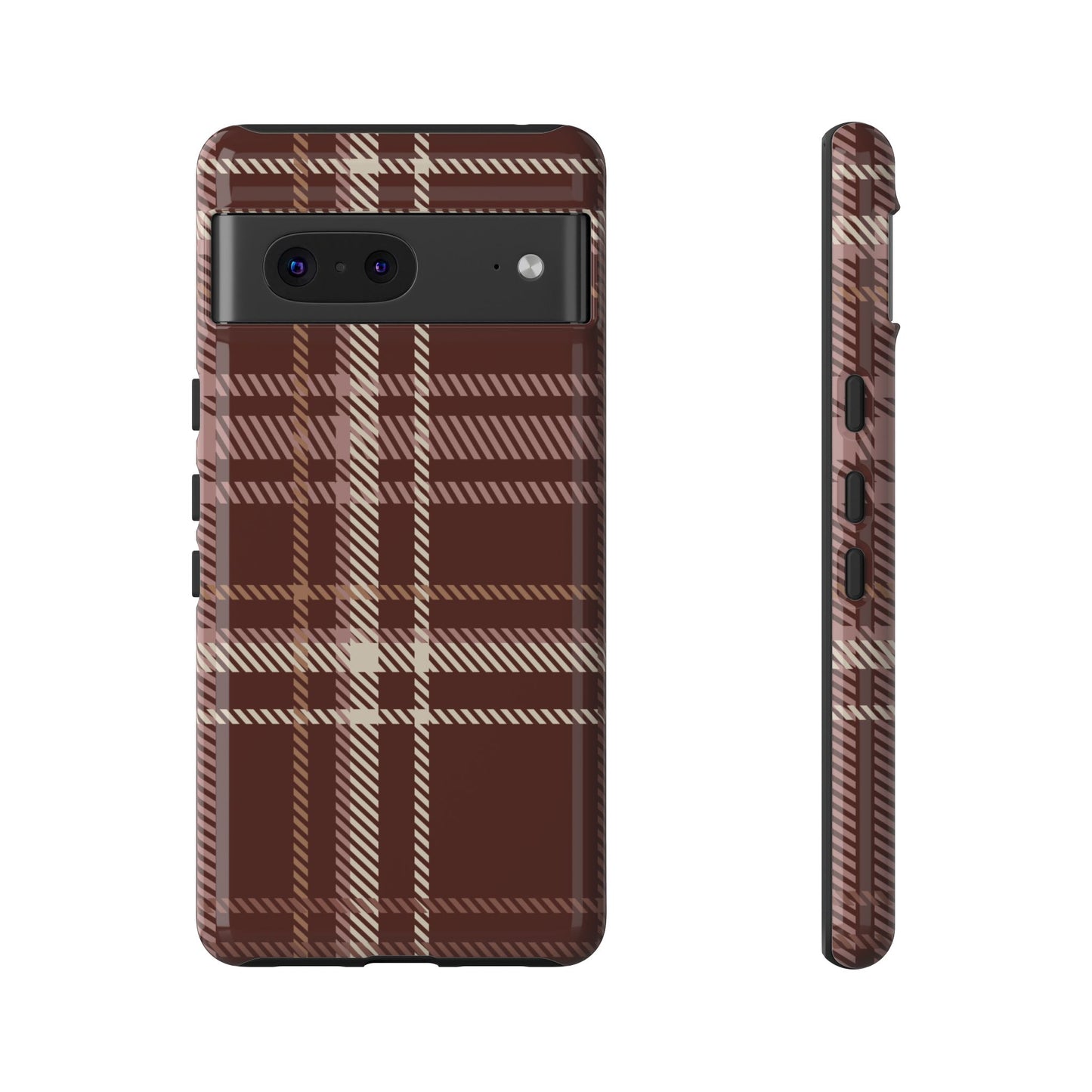 Plaid in Black Coffee Google Pixel Case