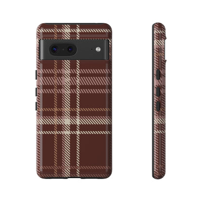 Plaid in Black Coffee Google Pixel Case