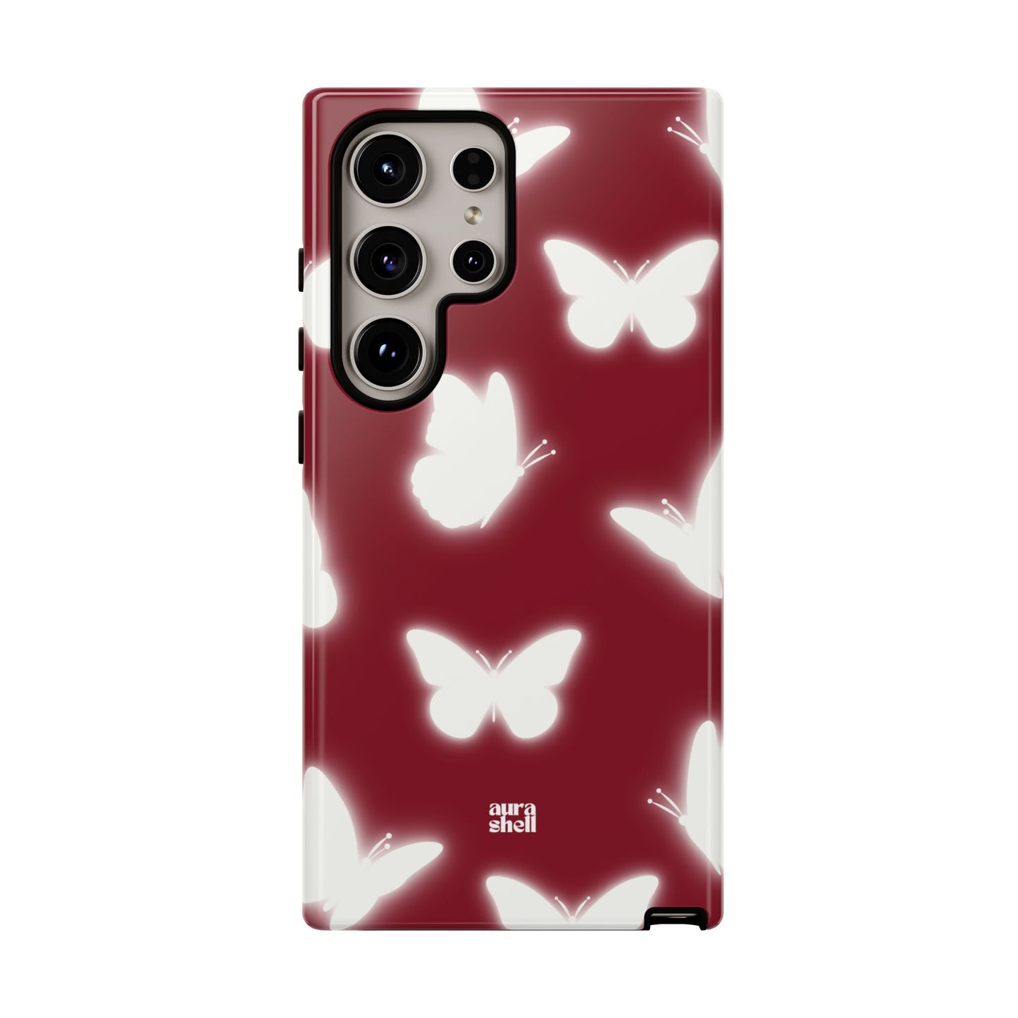 Butterflies in Red Wine Samsung Galaxy Case