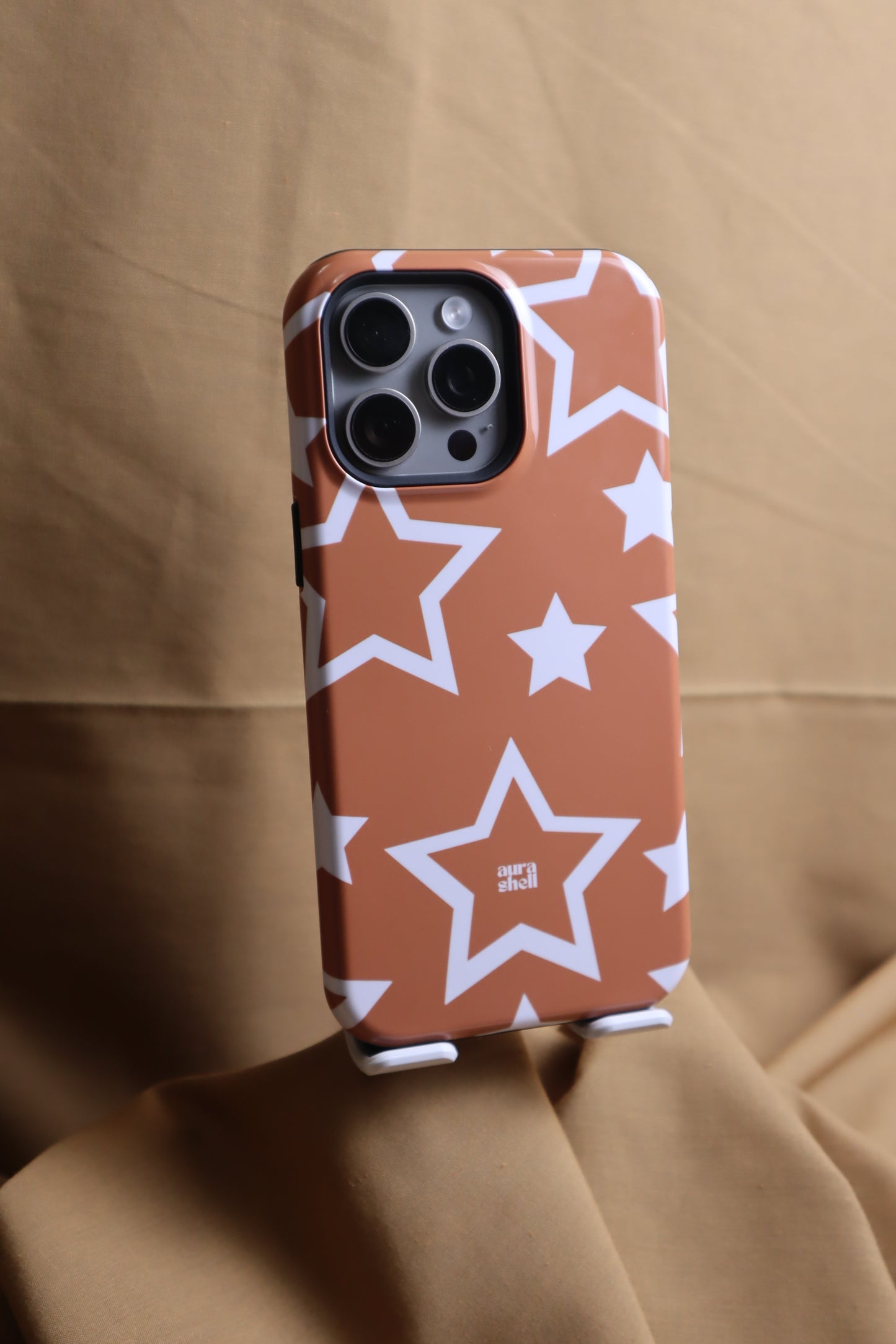 Stars in Terracotta iPhone Case - Aura Shell