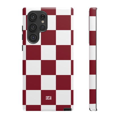 Checkers in Red Wine Samsung Galaxy Case