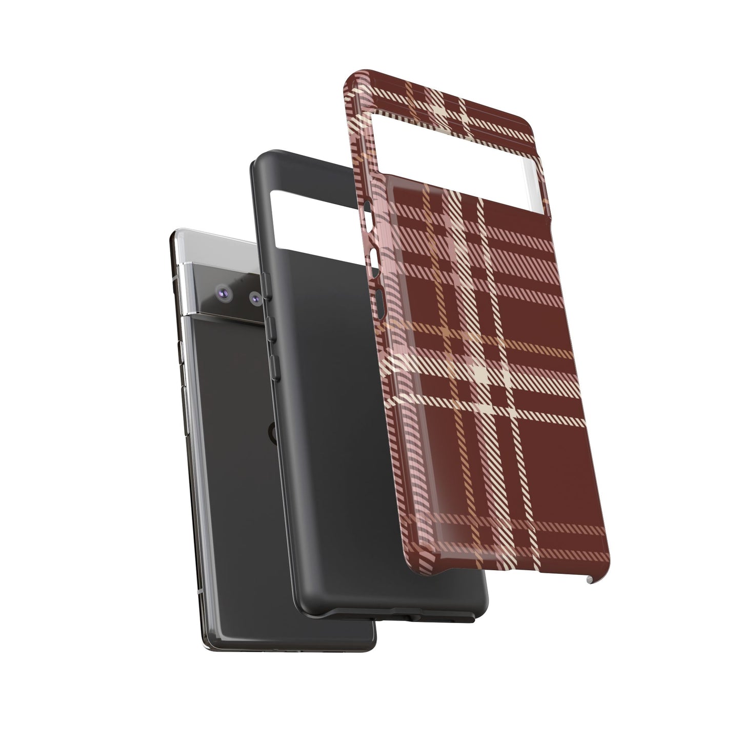 Plaid in Black Coffee Google Pixel Case