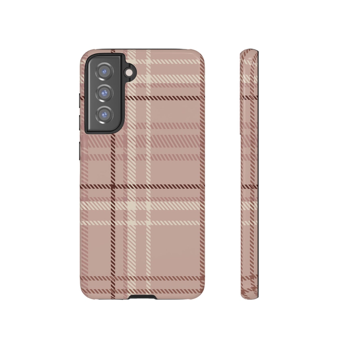 Plaid in Vanilla Iced Latte Samsung Galaxy Case