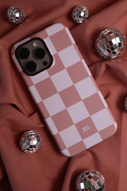 Checkers in Blush iPhone Case - Aura Shell