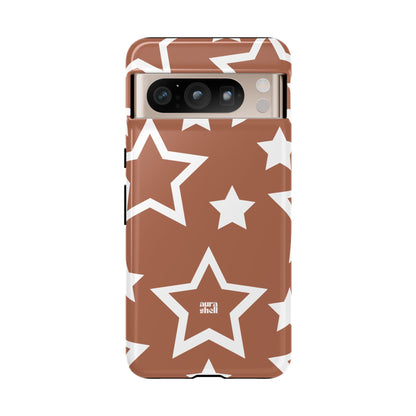 Stars in Terracotta Google Pixel Case - Aura Shell