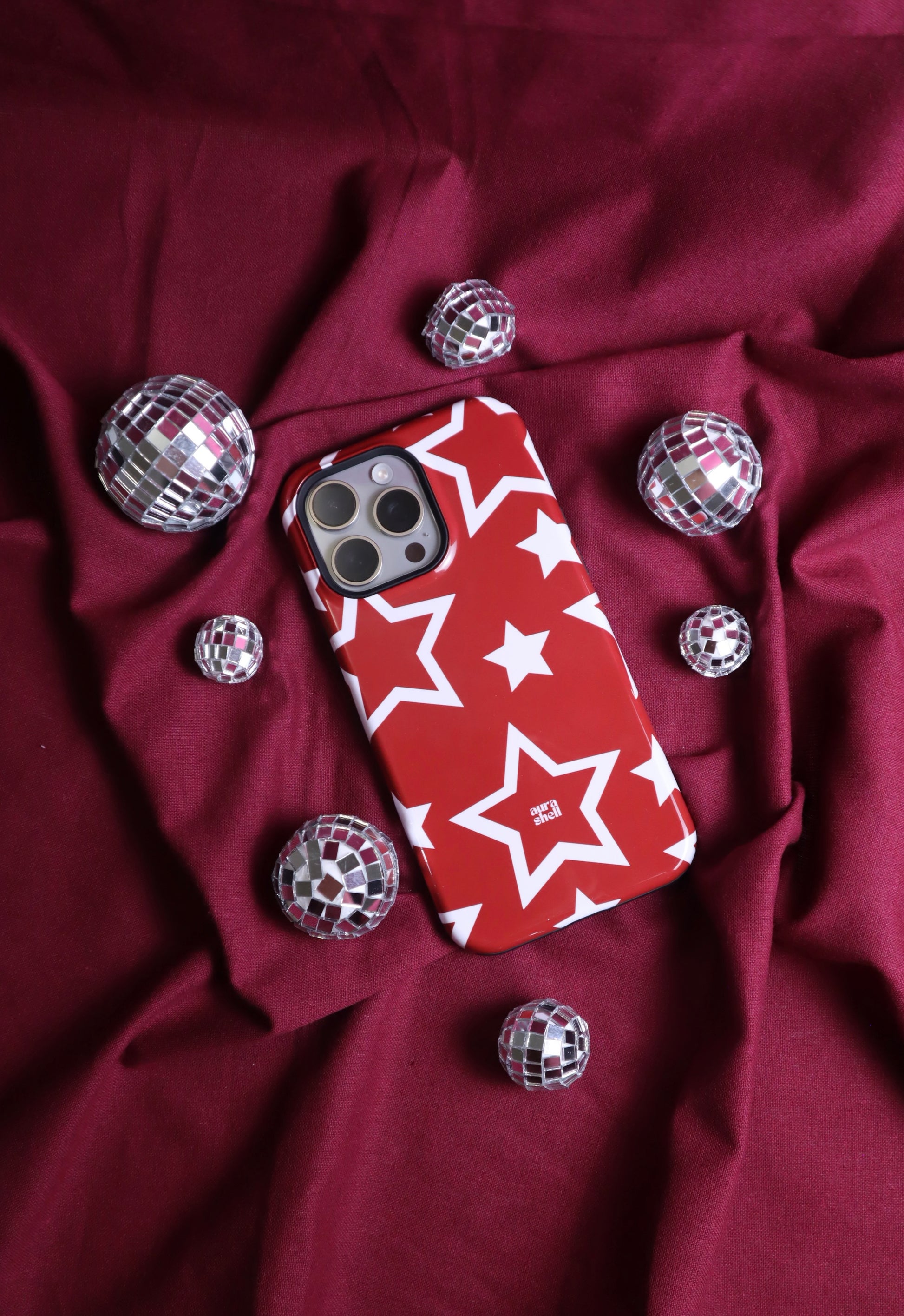 Stars in Red Wine iPhone Case - Aura Shell