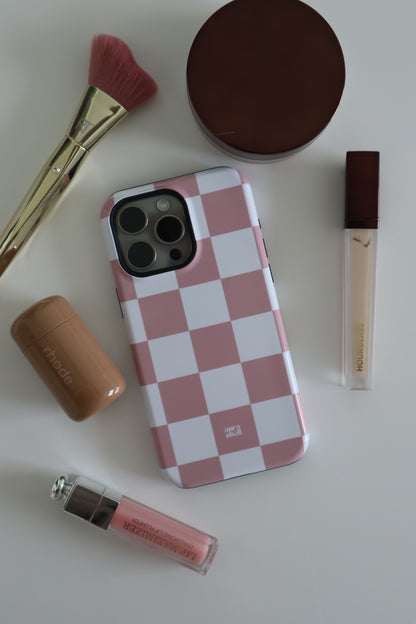 Checkers in Blush iPhone Case - Aura Shell