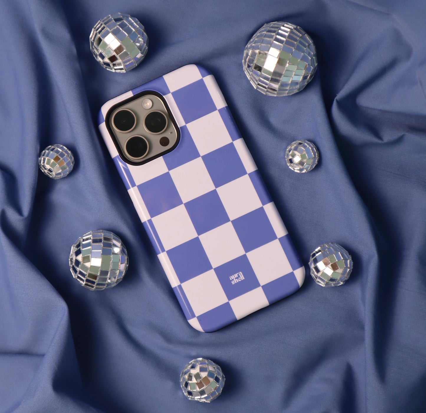 Checkers in Denim iPhone Case - Aura Shell