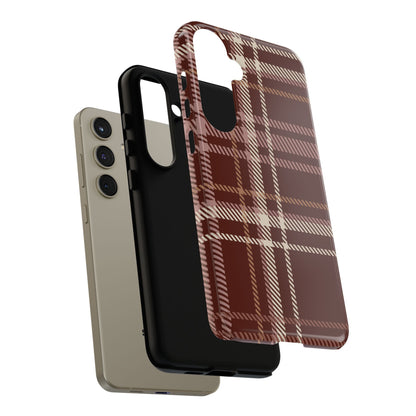 Plaid in Black Coffee Samsung Galaxy Case