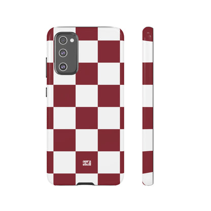 Checkers in Red Wine Samsung Galaxy Case