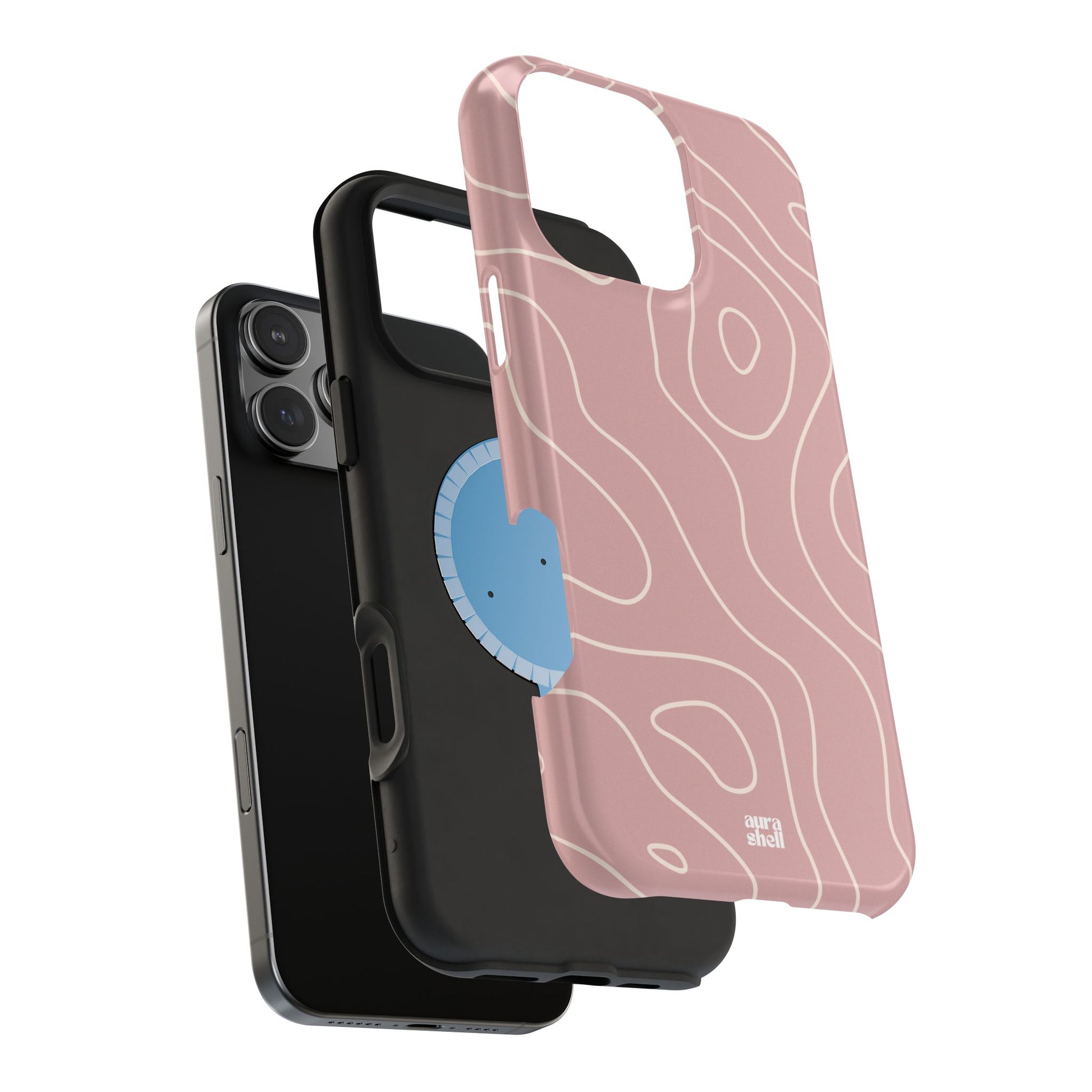 Shop Aura Shell Dual Layer Protective Cute Glossy Finish iPhone Case