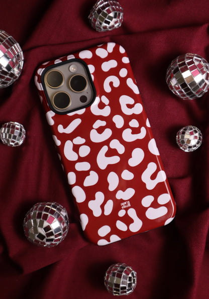 Cheetah Girl in Red Wine iPhone Case - Aura Shell