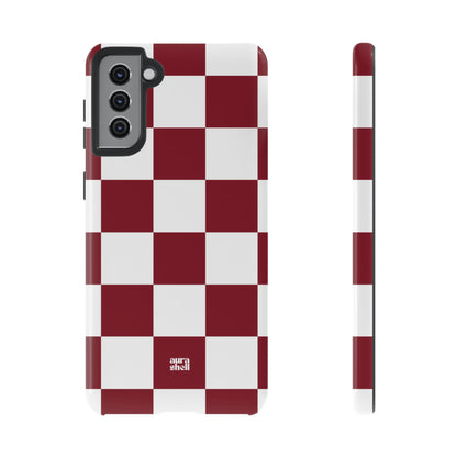 Checkers in Red Wine Samsung Galaxy Case