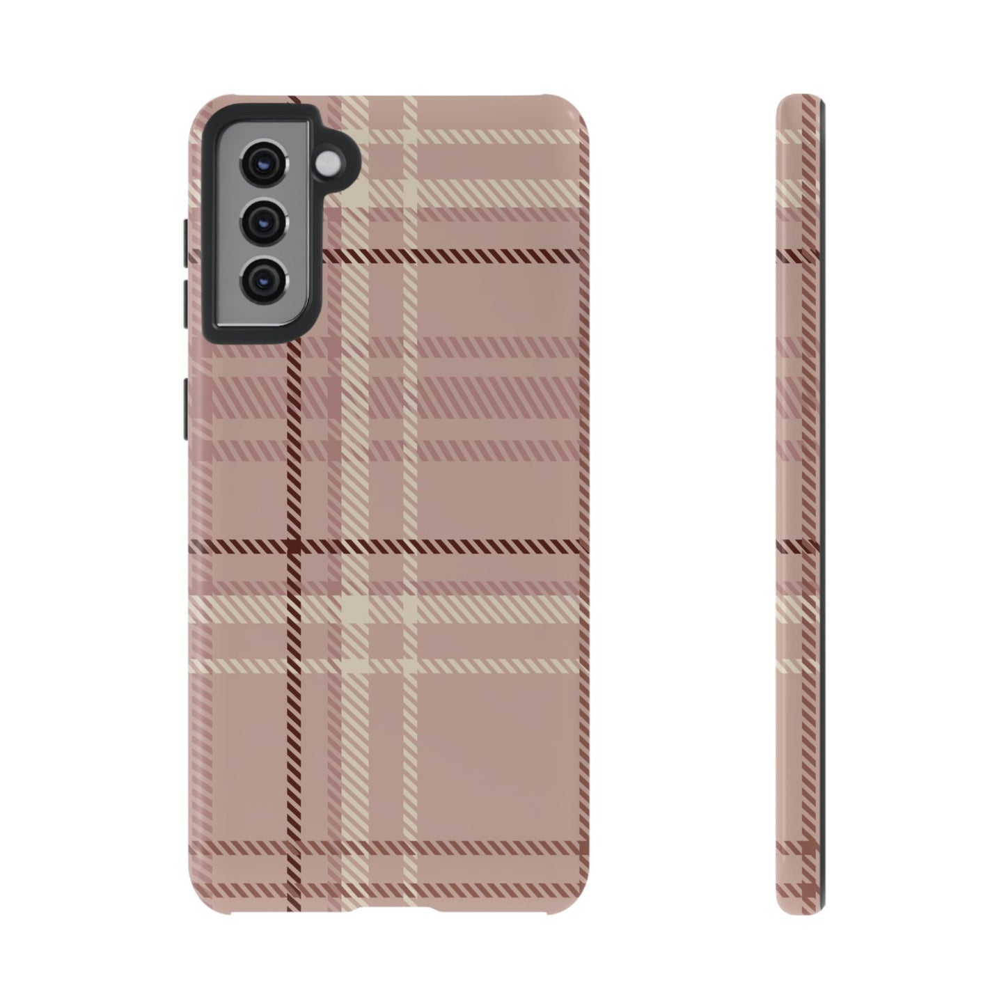 Plaid in Vanilla Iced Latte Samsung Galaxy Case