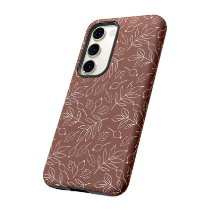 Falling Leaves in Hazelnut Mocha Samsung Galaxy Case