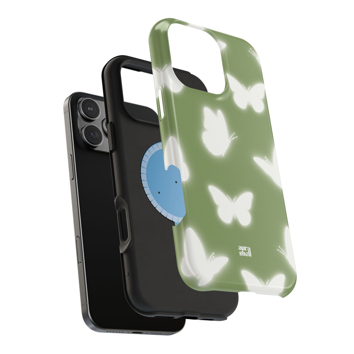 Shop Aura Shell Dual Layer Protective Cute Glossy Finish iPhone Case